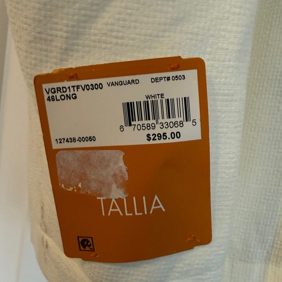 TALLIA Cream Blazer with Orange Accents 46L - Picture 5 of 5